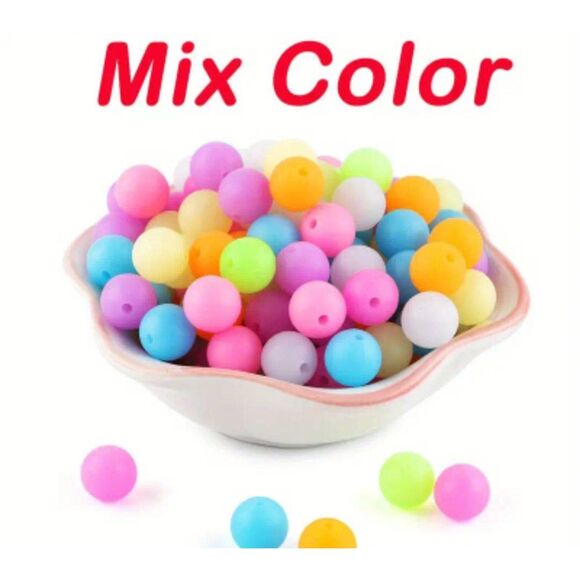 50pc Surprise glow in the dark & eauropean mixed beads - Picture 2 of 4